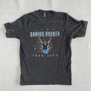 Next Level Darius Rucker Live Tour 2022 Concert T-Shirt Mens Gray Graphic Tee